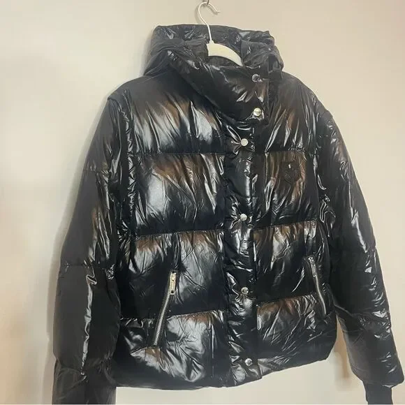 $715 The Kooples Detachable-Sleeve Hooded Padded Shell-Down Jacket Puffer NWT Sm - Picture 11 of 13